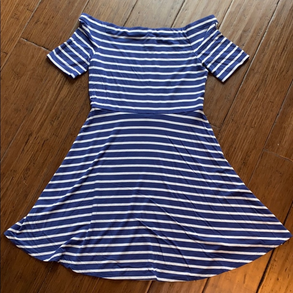 Wide Boatneck A-Line Dress